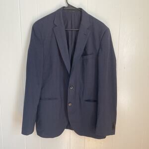 Hugo Boss Men’s 40R Navy Wool Blazer Sport Coat Jacket Made in Turkey